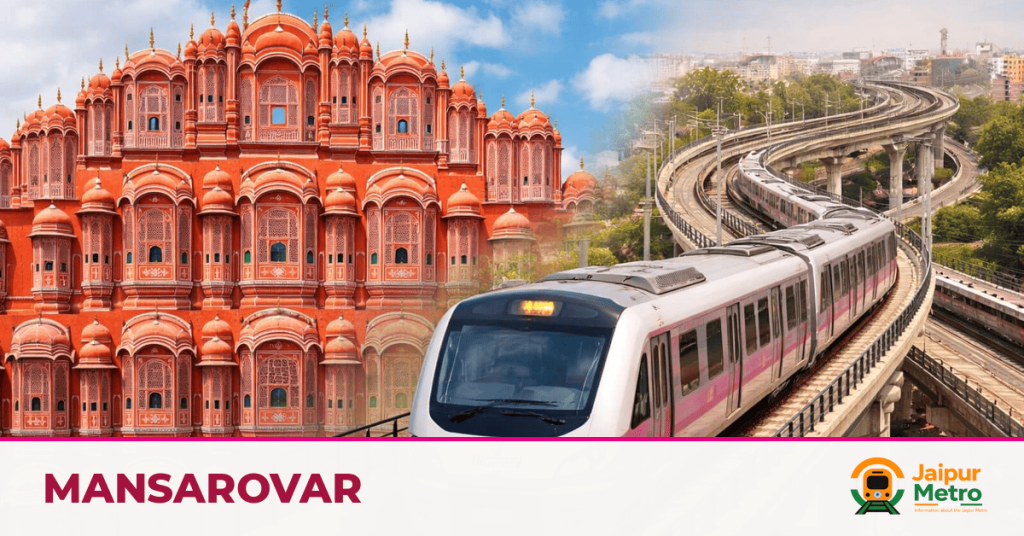 Mansarovar station on the Jaipur Metro Pink Line